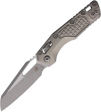 Microtech Standard Issue MSI Ram-Lok Pocket Knife Tri Grip Gray - MCT21010APFRNC